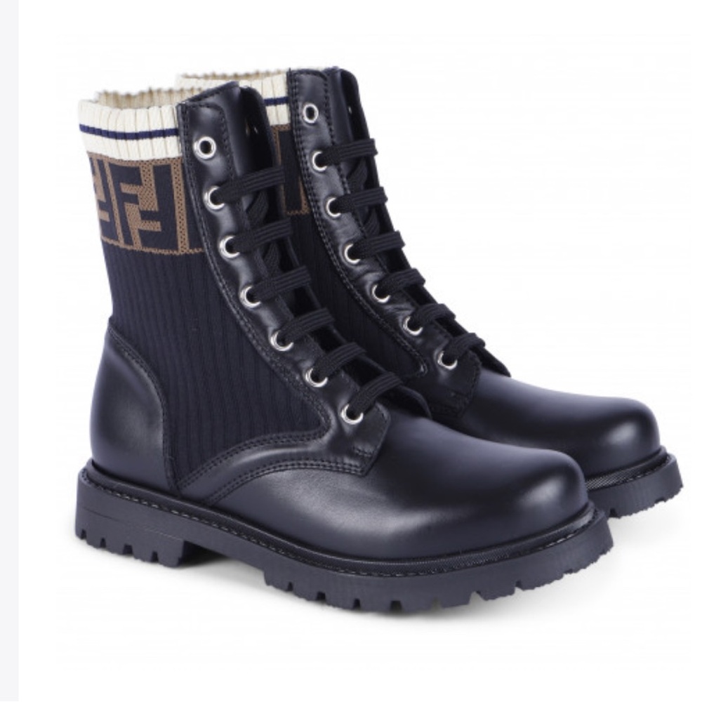 Fendi Classic “FF” Lace Up Boots